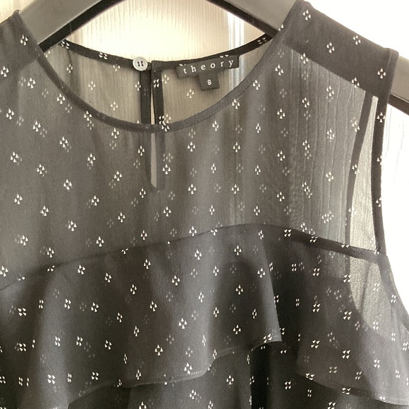 Theory  NWOT silk chiffon sleeveless blouse. Size S. - Picture 2 of 7